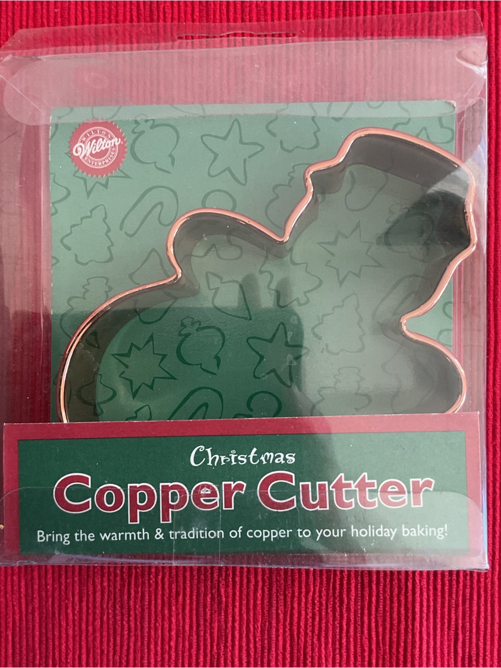 NWT Vintage Wilton Snowman Copper Cookie 5” Cutter